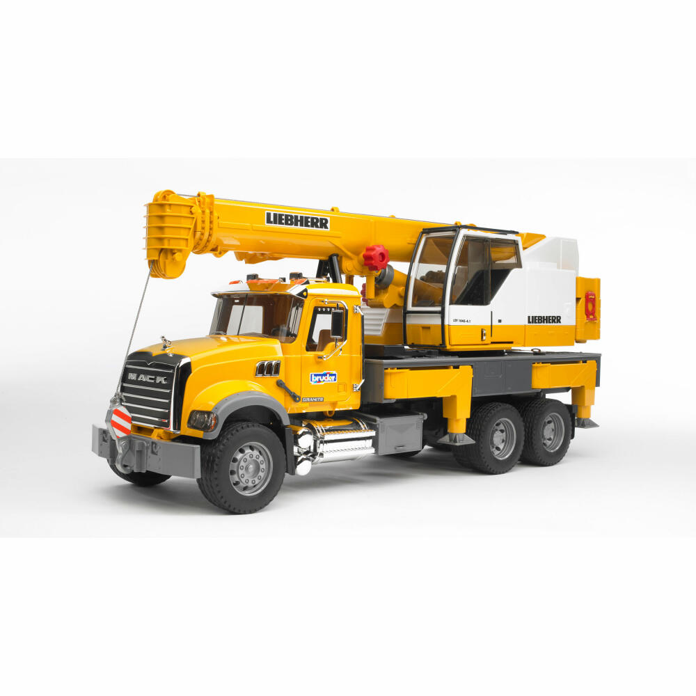 Bruder Construction Vehicles MACK Granite Liebherr Crane Truck, Crane Truck, Model Vehicle, Model Vehicle, Toy, 02818