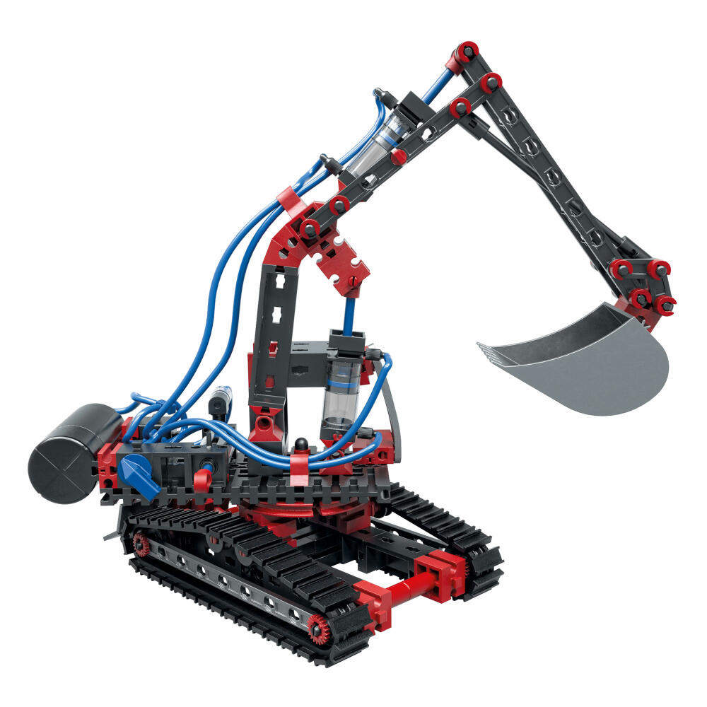 fischertechnik Profi Pneumatic Power, 200-tlg., Pneumatikventilen und -zylindern, Pneumatik Spielzeug, Luftspeicher, Motorikspielzeug, Baukasten, 533874