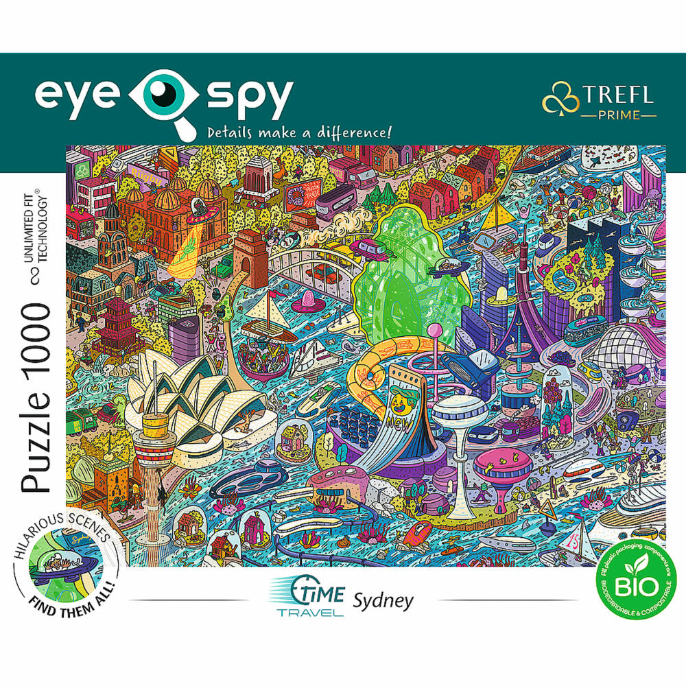 Trefl Puzzle UFT Eye Spy Time Travel - Sydney, Australia, 1000 pieces, 68.3 x 48 cm, 10751