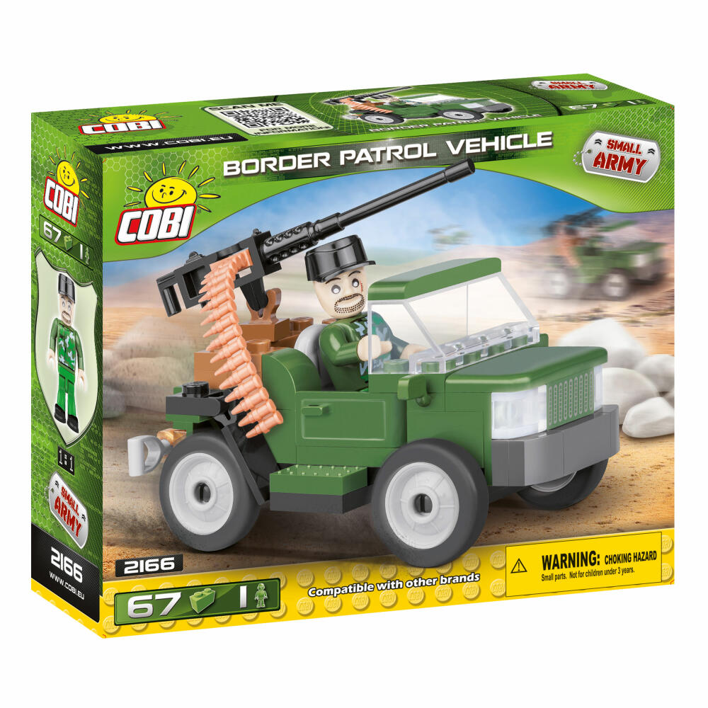 COBI Small Army Border Patrol Vehicle, Military, Soldiers, Border Patrol Vehicle, Toy, Construction Blocks, 67 Parts, 2166