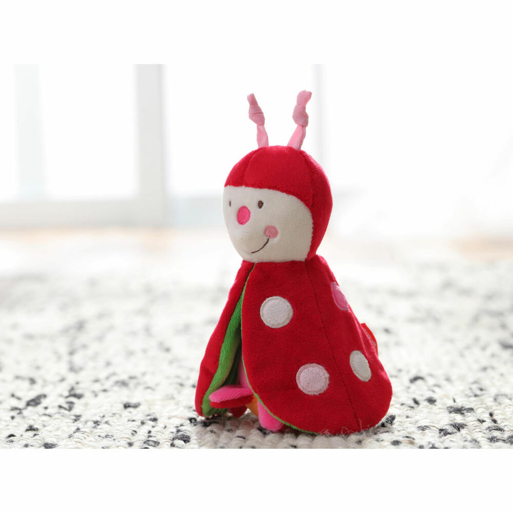 sigikid PlayQ Wende-Käfer, Greifling, Rasselkäfer, Rassel, Blume, Babyspielzeug, Baby Spielzeug, Polyester, 40887