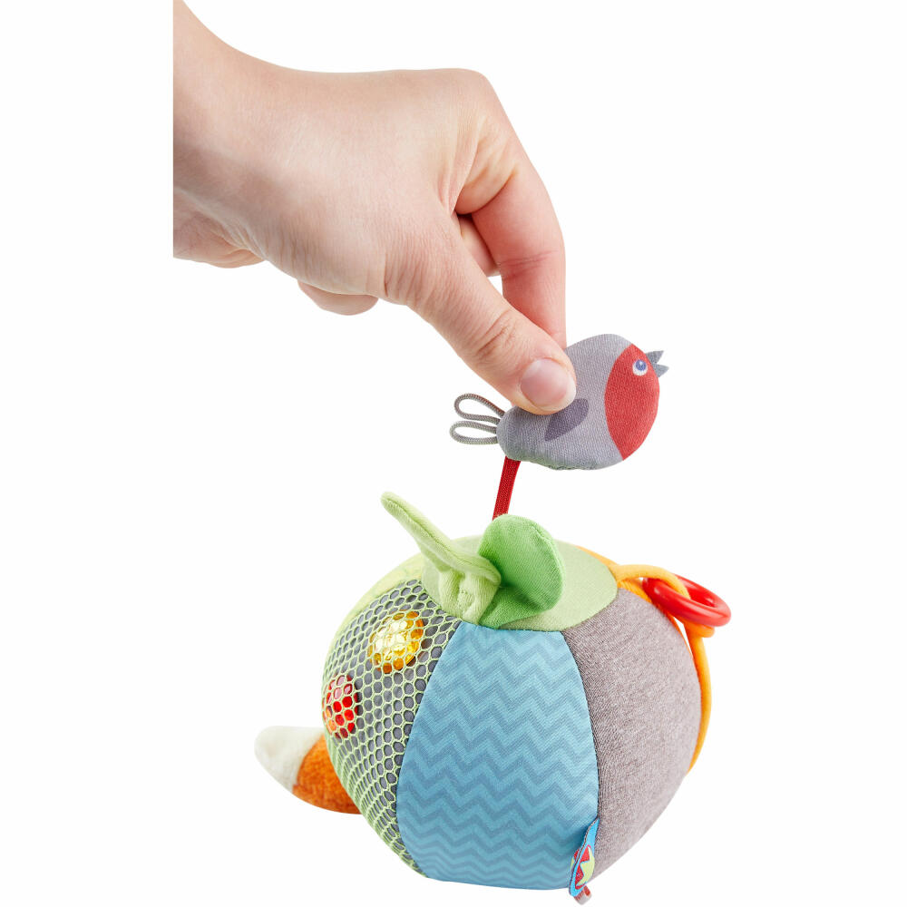 HABA Entdeckerball Waldfreunde, Rasselspielzeug, Babyball, ab 6 Monaten, 1306893001
