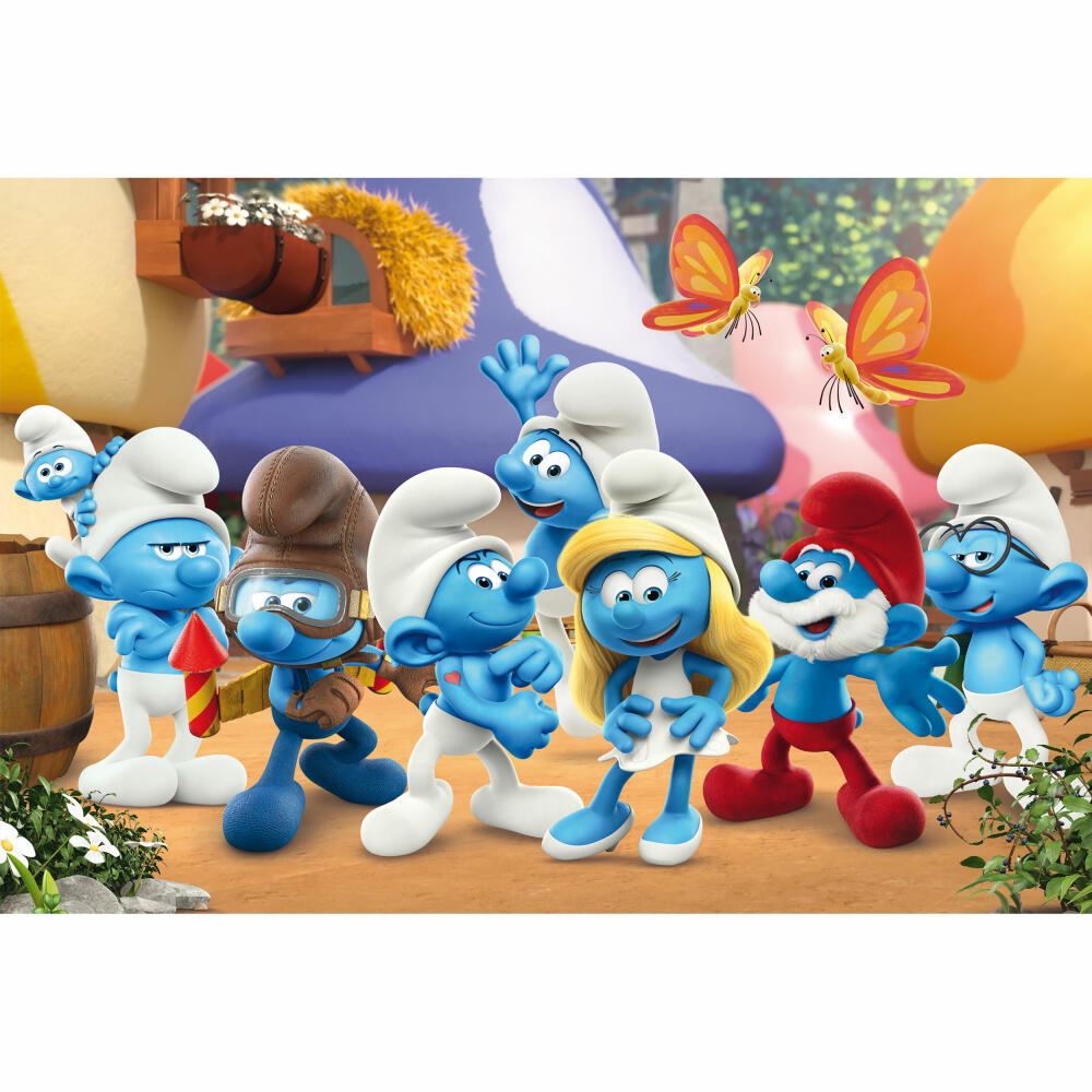 Schmidt Spiele Puzzle The Smurfs Smurfy Friends, Children's Puzzle, Children, 150 Pieces, with 2 Figures, 56524