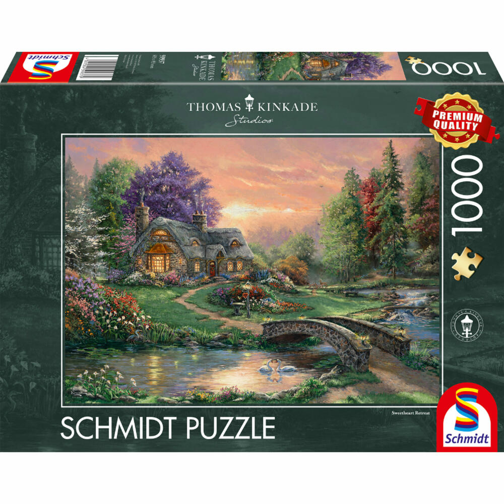 Schmidt Spiele Sweetheart Retreat, Thomas Kinkade, Puzzle, Erwachsenenpuzzle, 1000 Teile, 59937