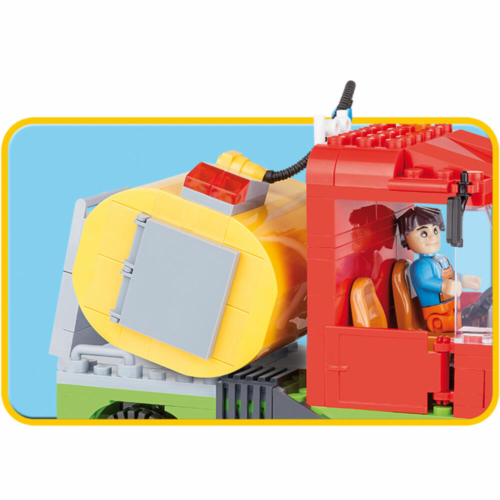 COBI Action Town Septic Truck, Sewage Truck, Street Cleaning, Toy, Construction Bricks, 250 Pieces, 1788