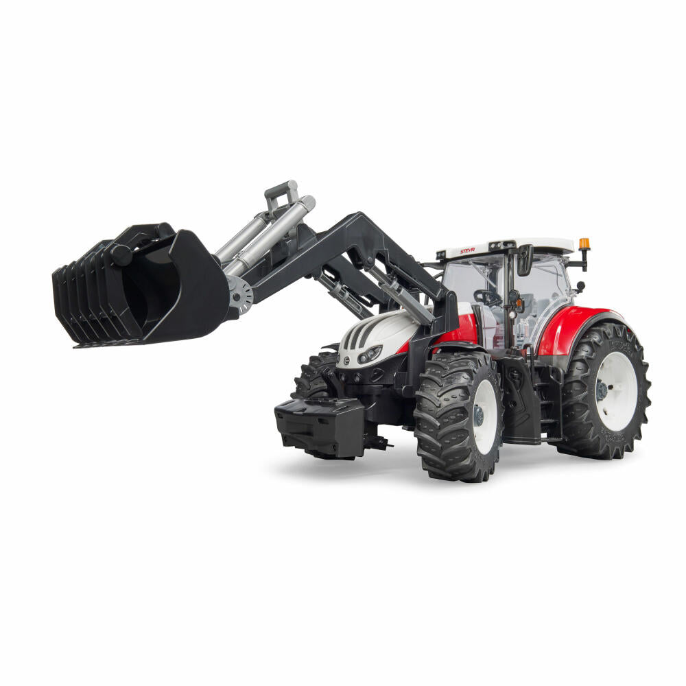 Bruder Landwirtschaft Steyr 6300 Terrus CVT, mit Frontlader, Traktor, Modellfahrzeug, Modell Fahrzeug, Spielzeug, 03181