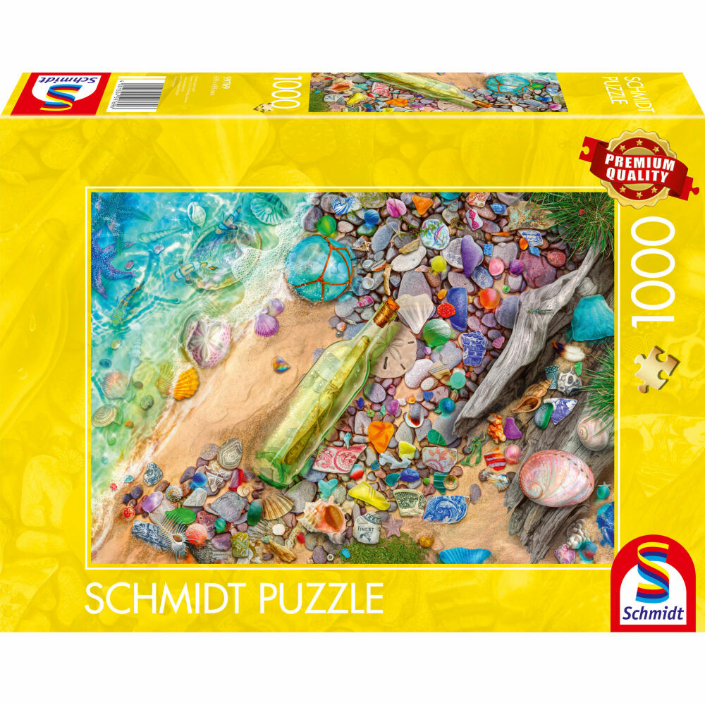 Schmidt Spiele Puzzle Leuchtendes Strandgut, Erwachsenenpuzzle, Standard, 1000 Teile, 59769