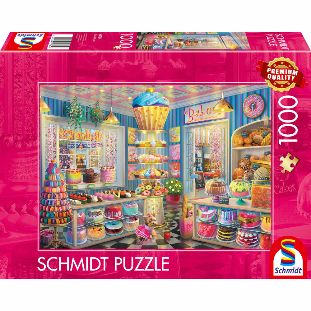 Schmidt Spiele Puzzle Bunte Bäckerei, Standard, Erwachsenenpuzzle, 1000 Teile, 59785