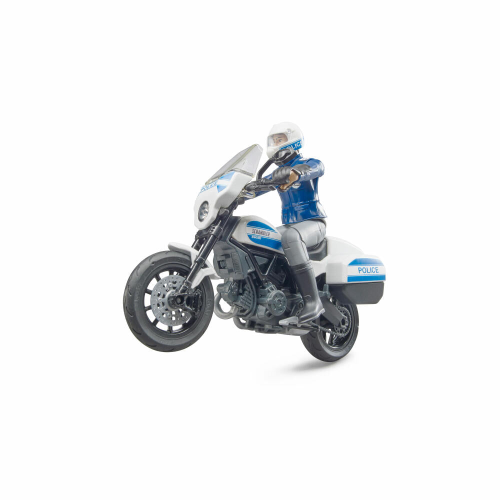 Bruder bworld Scrambler Ducati Polizeimotorrad, Polizist, Motorrad, Polizei, Zubehör, Spielzeug, 62731