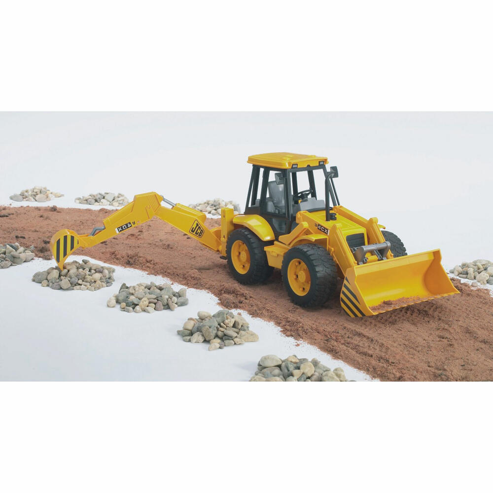 Bruder Baufahrzeuge JCB 4CX Baggerlader, Bagger, Modellfahrzeug, Modell Fahrzeug, Spielzeug, 02428