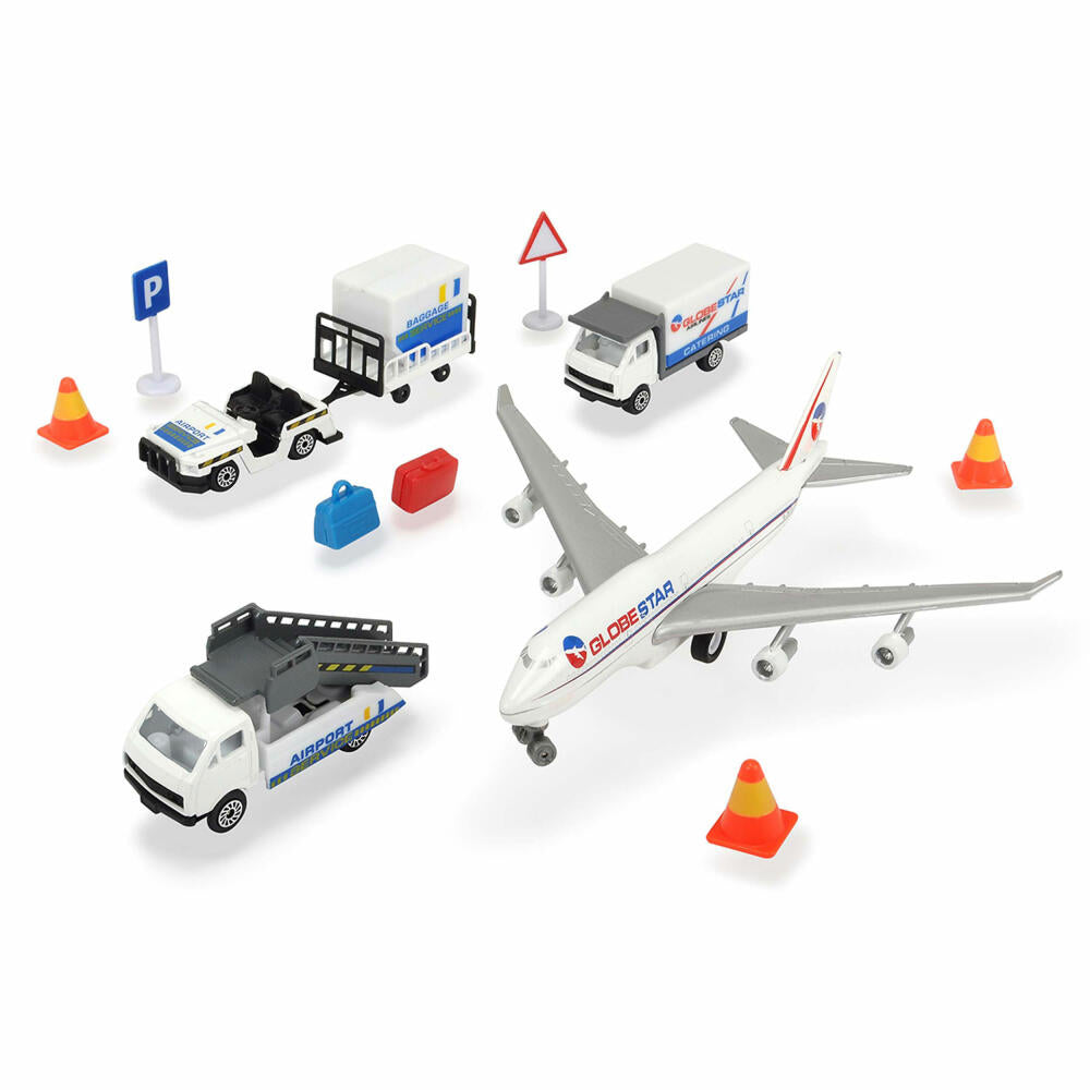 Dickie Toys Airport Playset, Airport, Aviation, Vehicle, Airplane, with Accessories, Toy, 203743001