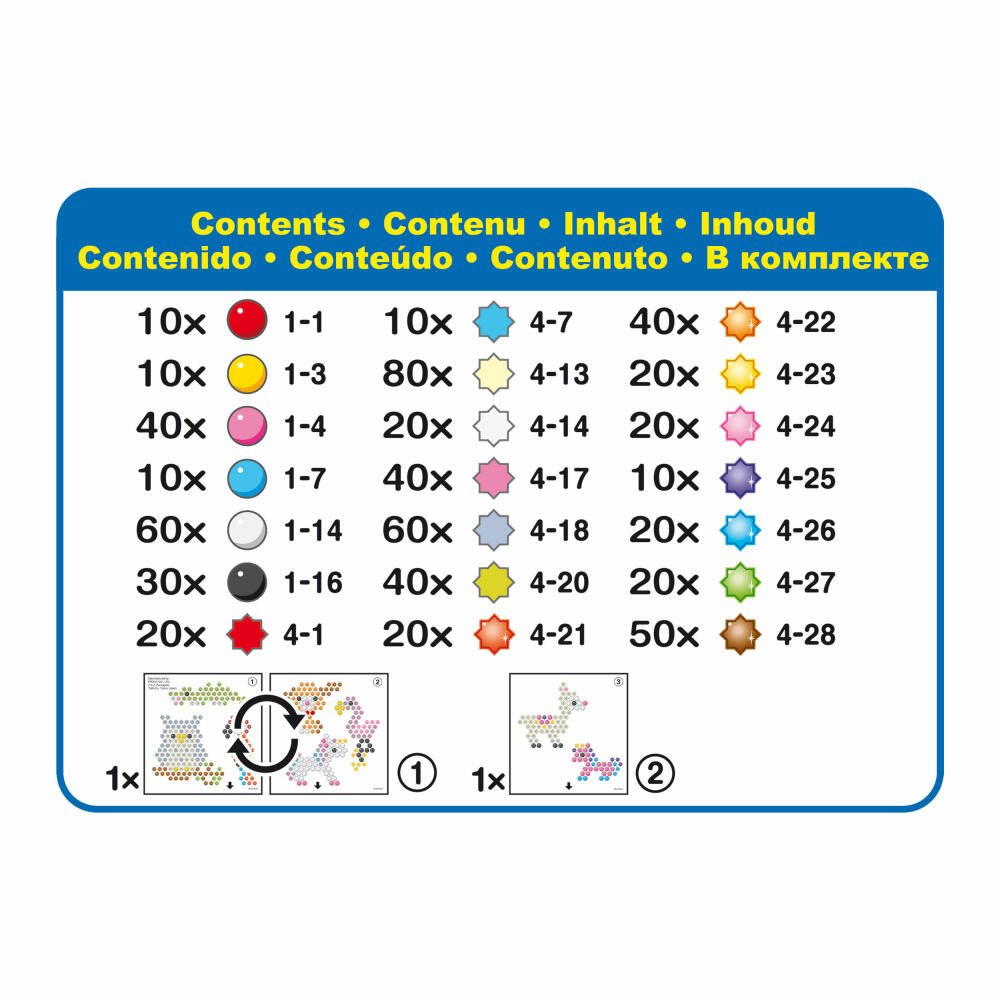 Aquabeads Sternperlen Tier Set, Refill, Bastelperlen, Bastelset, Basteln, Perlen, Kinder, 31602