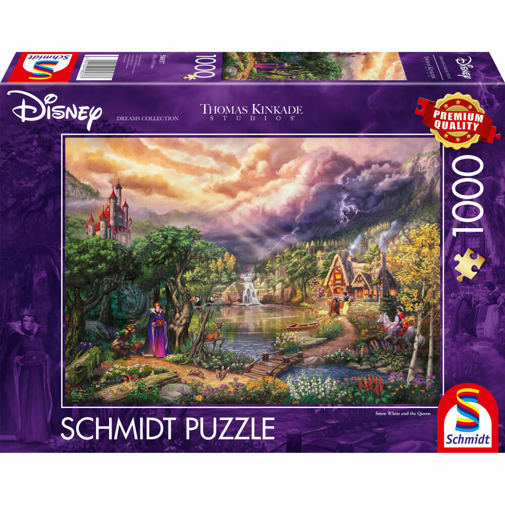 Schmidt Spiele Puzzle Disney Dreams Collection Snow White and the Queen, Erwachsenenpuzzle, Thomas Kinkade, 1000 Teile, 58037