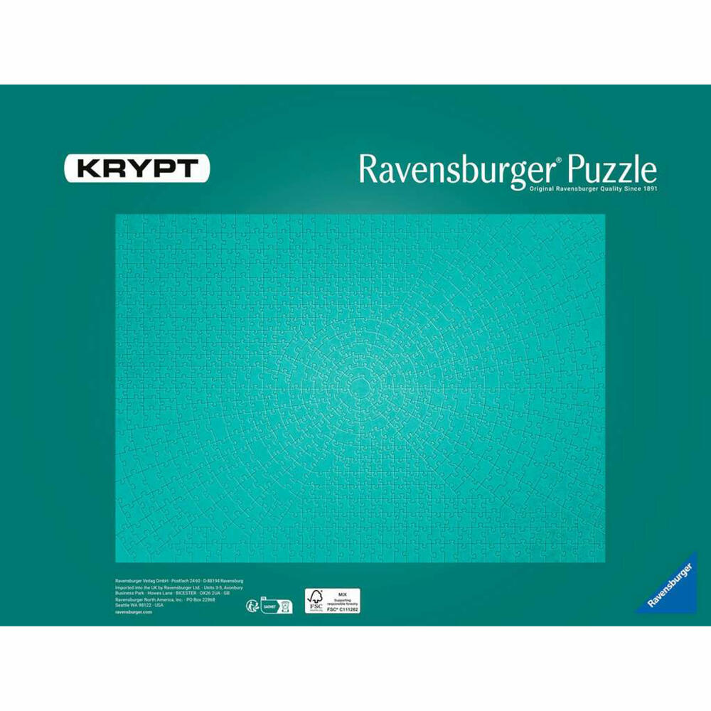 Ravensburger Puzzle Krypt Metallic Mint, Erwachsenenpuzzle, 736 Teile, 12000189