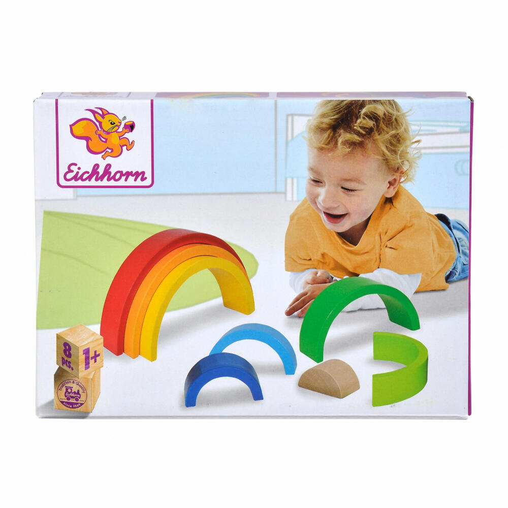Eichhorn Regenbogen, Stapelspielzeug, Stapelspiel, Motorik Spielzeug, Kinder, 100003458