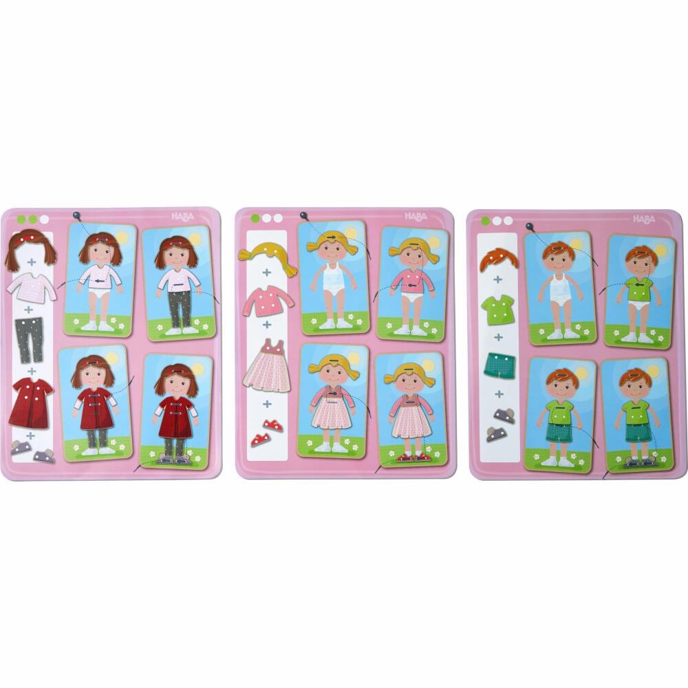 HABA Threading Game Dress Up Fun, Craft Game, Creative Game, Ages 3+, Wood, Polyester, 305165