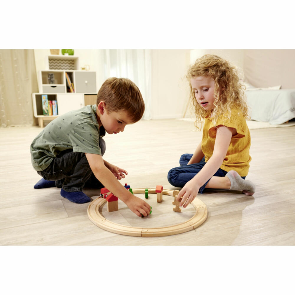 Eichhorn Bahn Kreis, 20-tlg., Eisenbahn, Holzeisenbahn, Log, Zug, Spielzeug, Holz, 100006200