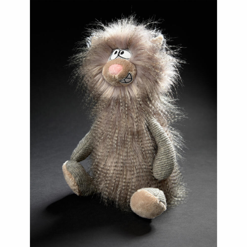 sigikid Kiez Monz BeastsTown, Kuscheltier, Stofftier, Schmusetier, Polyester, Grau, 37 cm, 39860