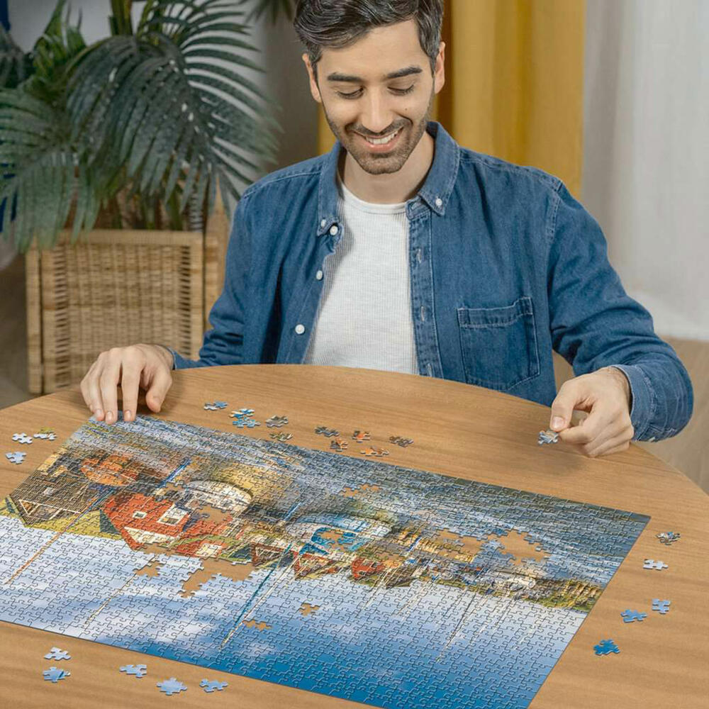 Ravensburger Puzzle Romantische Hafenwelt von Ahrenshoop, Erwachsenenpuzzle, 1000 Teile, 12000584
