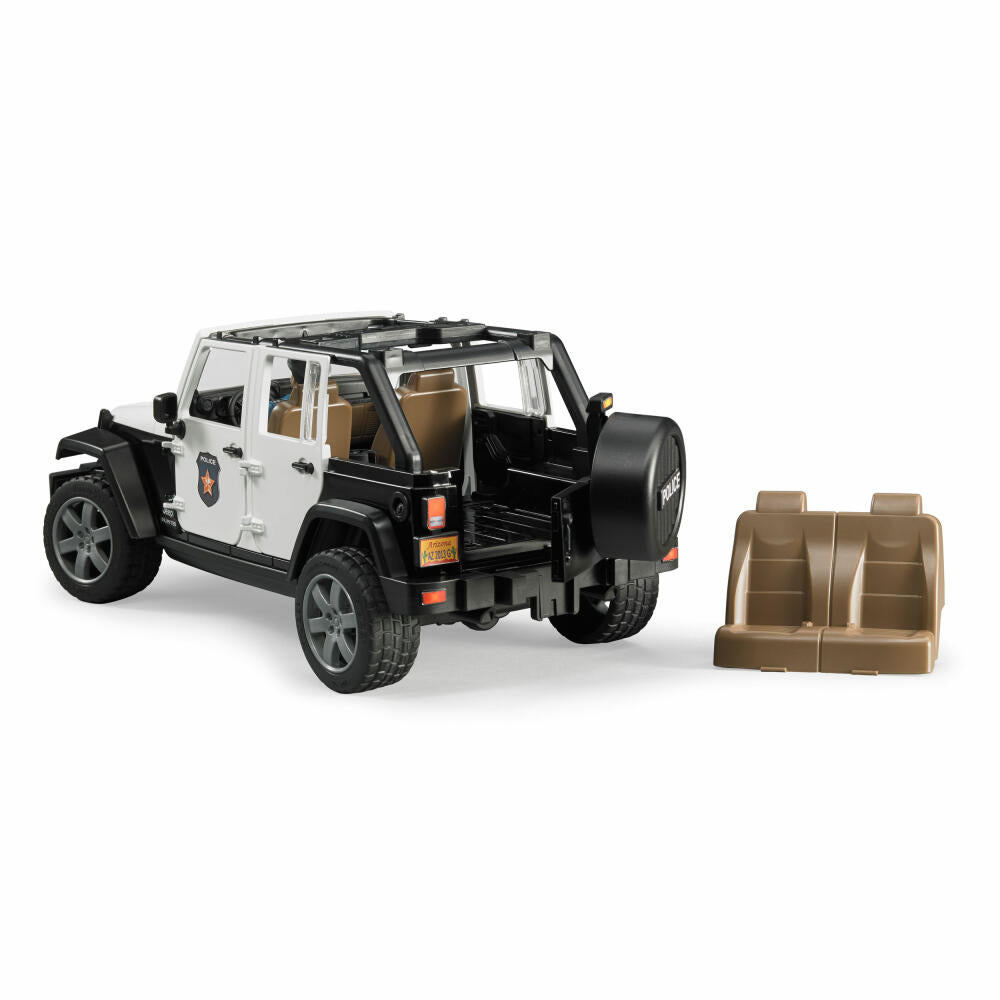 Bruder emergency vehicles Jeep Wrangler Unlimited Rubicon police vehicle, with policeman, police car, model vehicle, model vehicle, toy, 02526