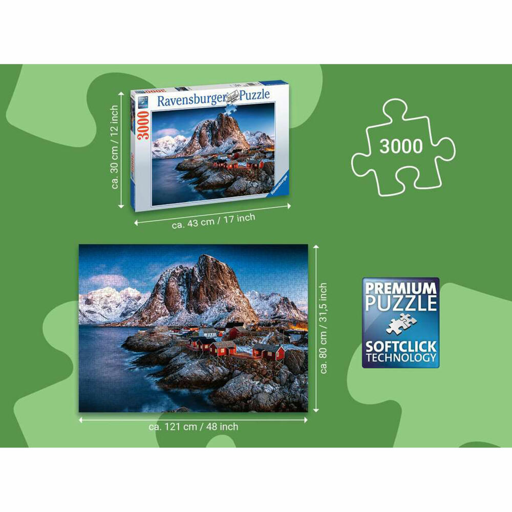 Ravensburger Puzzle Hamnoy, Lofoten, adult puzzle, 3000 pieces, 17081