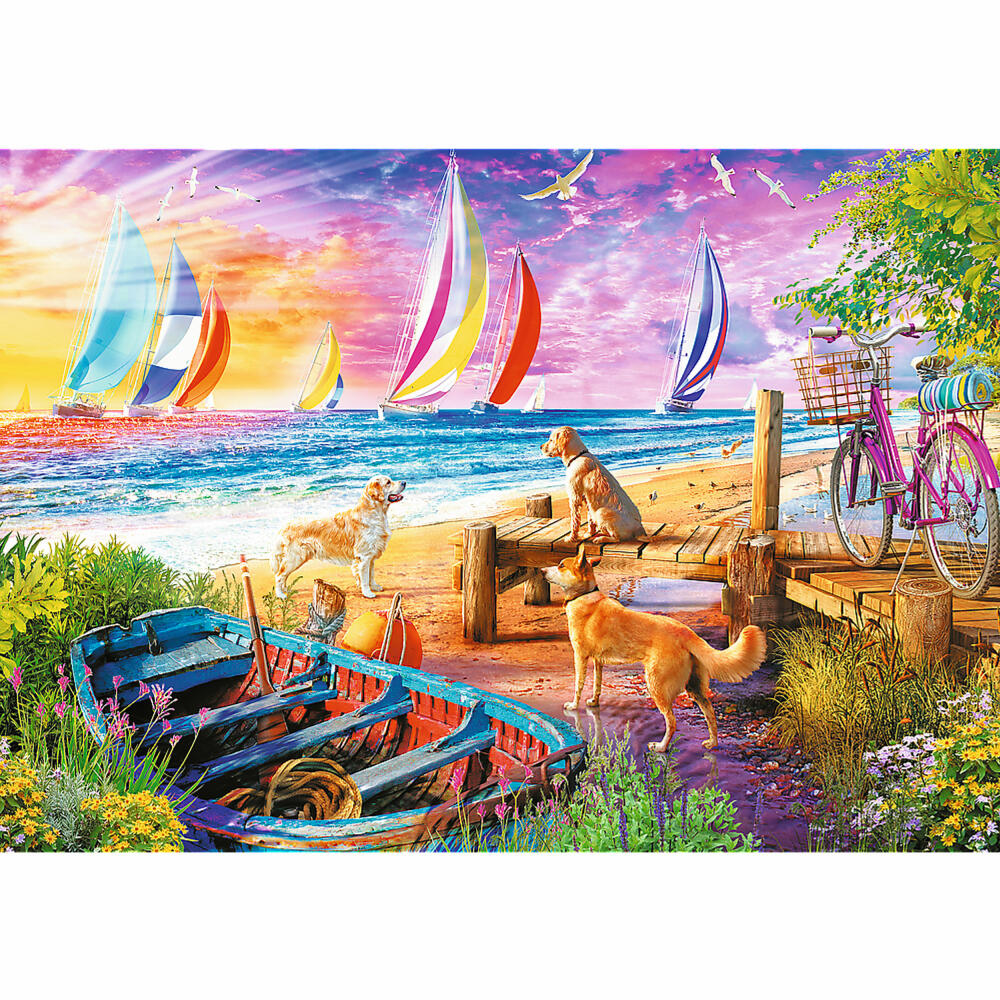 Trefl Puzzle UFT Vacay Time: View of Sailboats, 1000 pieces, 68.3 x 48 cm, 10697