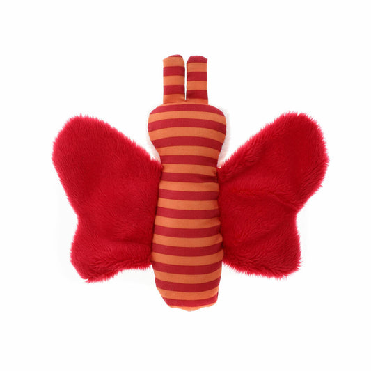 sigikid Red Stars Schmetterling, Knister-Schmetterling, Knisterfolie, Greifling, Babyspielzeug, Baby Spielzeug, Polyester, Orange, 41181