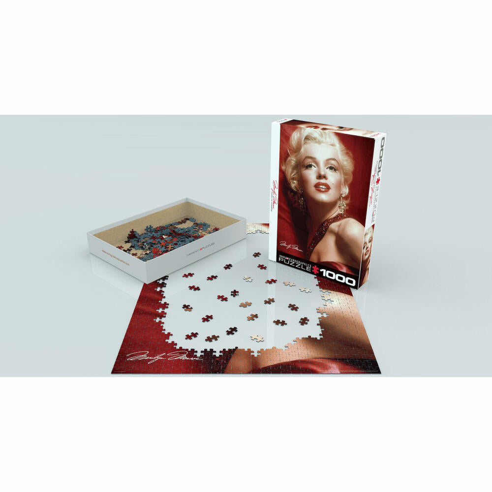 Eurographics Puzzle Marilyn Monroe Portrait in Red, 1000 pieces, 68 x 48 cm, 6000-0812