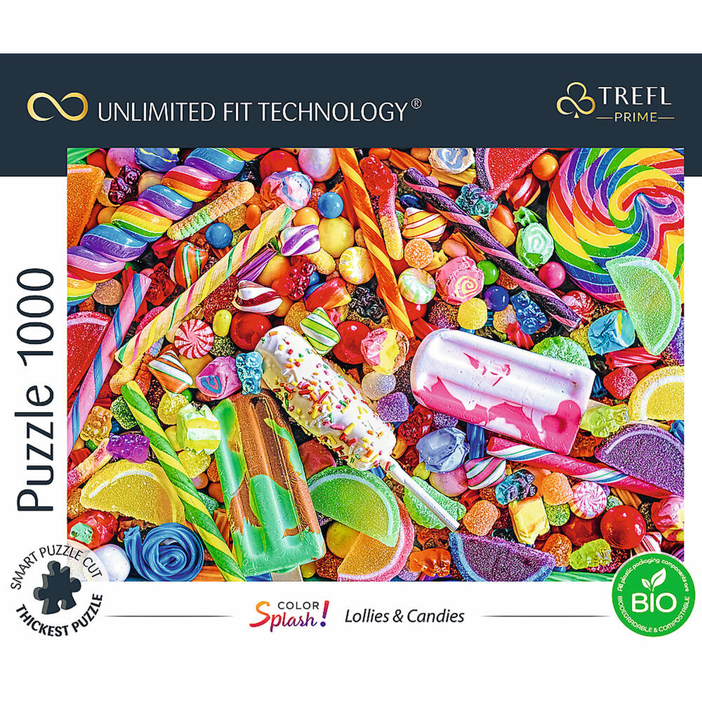 Trefl Puzzle UFT Color Splash: Lollies & Candies, 1000 pieces, 68.3 x 48 cm, 10701