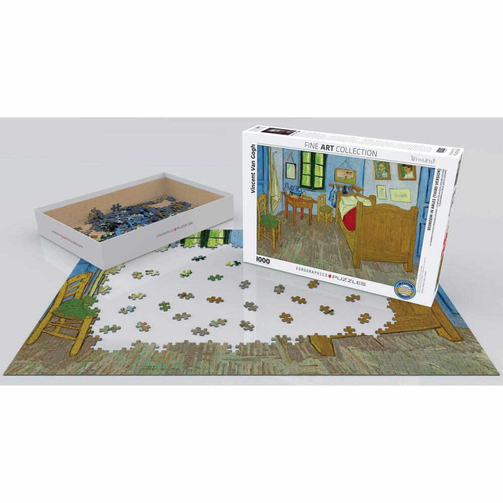 Eurographics Puzzle Schlafzimmer in Arles von Van Gogh, 1000 Teile, 68 x 48 cm, 6000-0838
