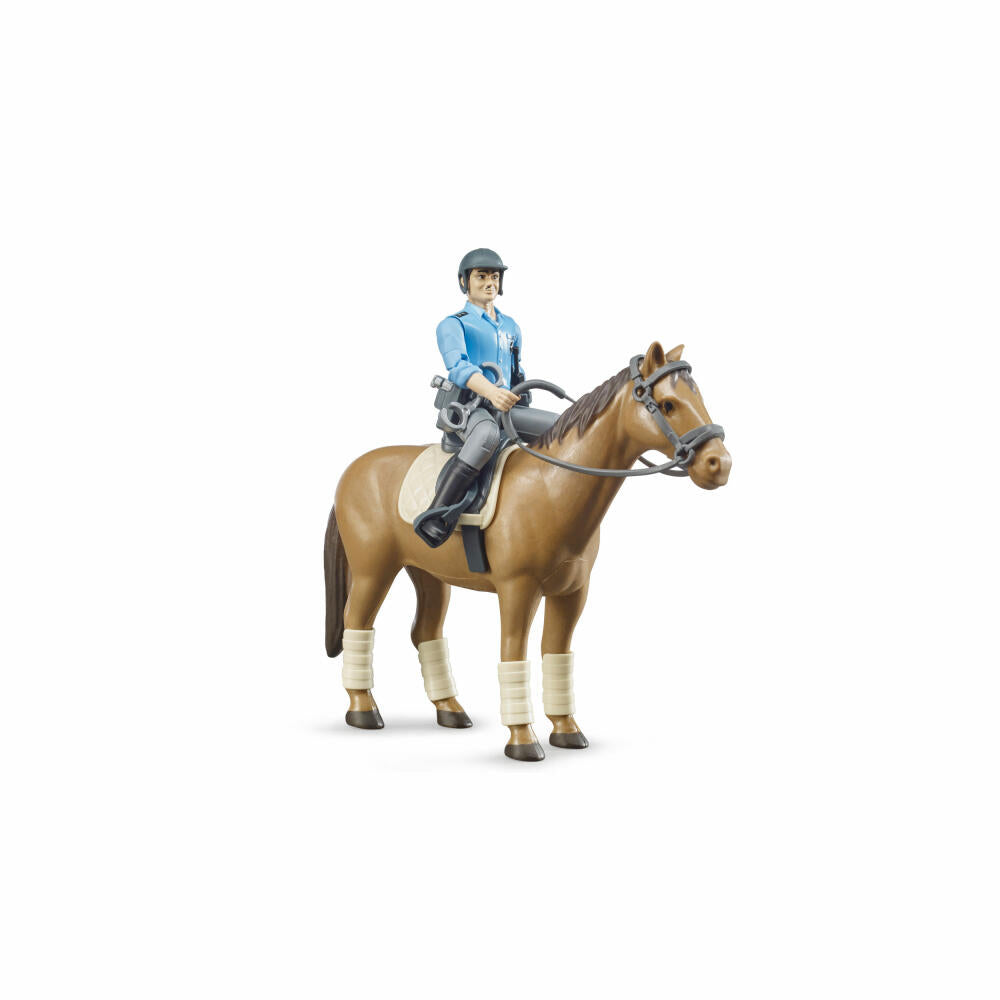 Bruder bworld Berittener Polizist, 15-tlg., Pferd, Polizei, Spiel Figur, Zubehör, Spielzeug, 62507