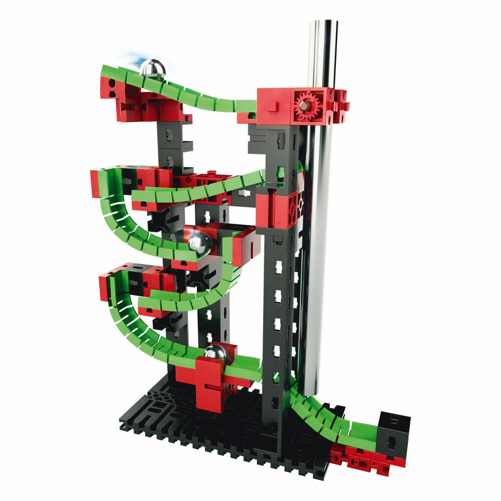 fischertechnik Profi Dynamic S, 140-tlg., Rolling Action, Kugelbahn, Motorikspielzeug, Baukasten, 536620