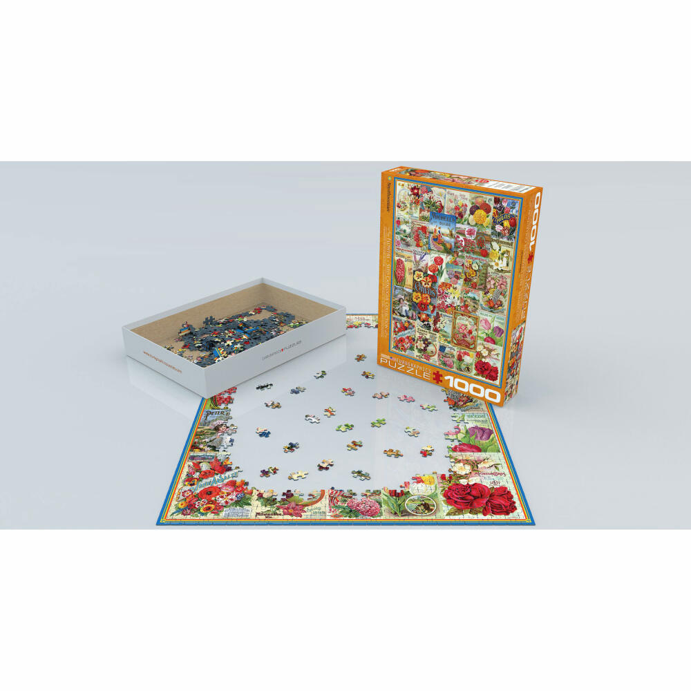 Eurographics Puzzle Flower Seed Catalogs, 1000 pieces, 68 x 48 cm, 6000-0806