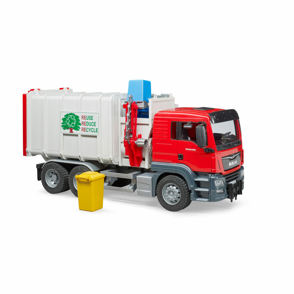 Bruder Commercial Vehicles MAN TGS Side Loader Garbage Truck, Garbage Truck, Model Vehicle, Model Vehicle, Toy, 03761