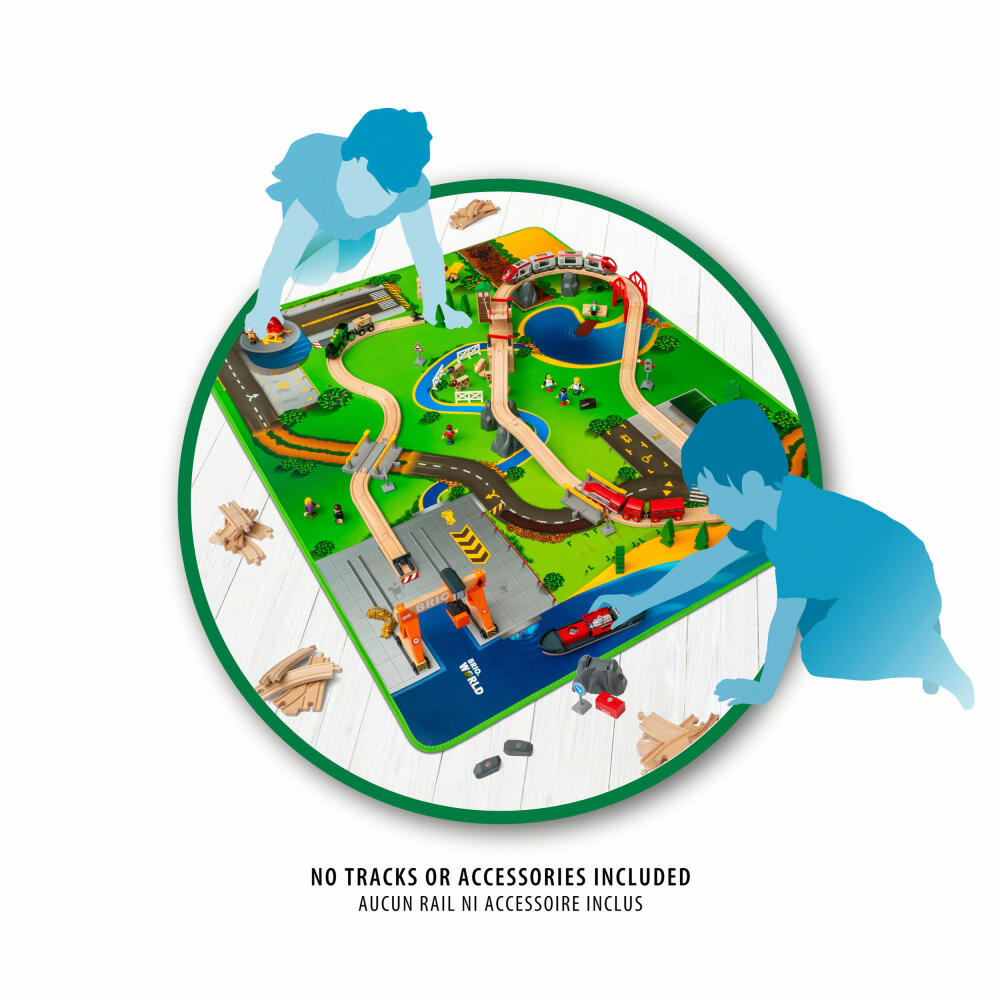BRIO World Railway Play Mat, Play Carpet, Play Mat for Railway, Carpet, Accessories, 33994