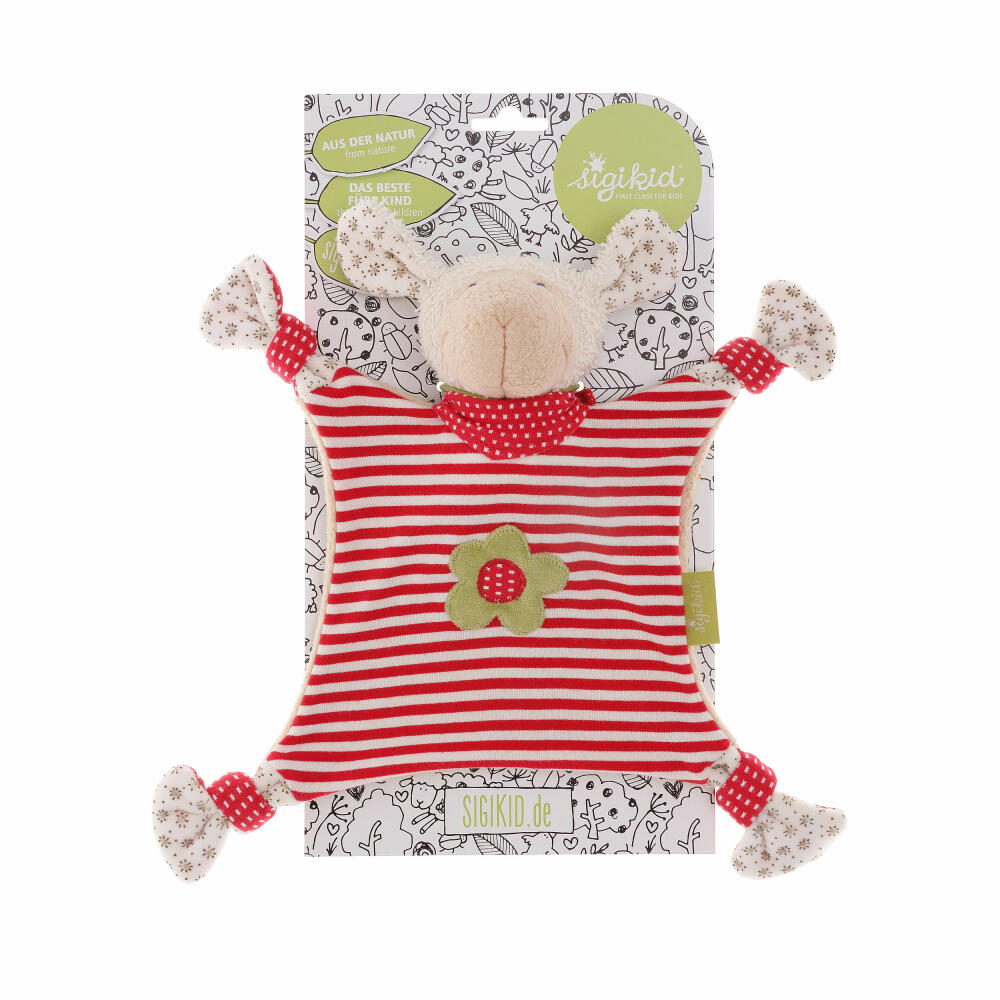 sigikid Green Collection cuddle cloth sheep, security cloth, cuddly cloth, baby cloth, cuddle cloth, baby toy, baby toy, 40862