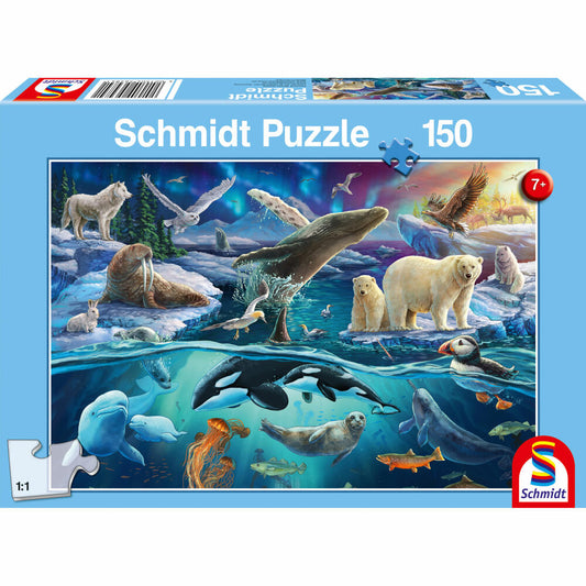 Schmidt Spiele Kinderpuzzle Standard Tiere in der Arktis, Kinder Puzzle, 150 Teile, 56484