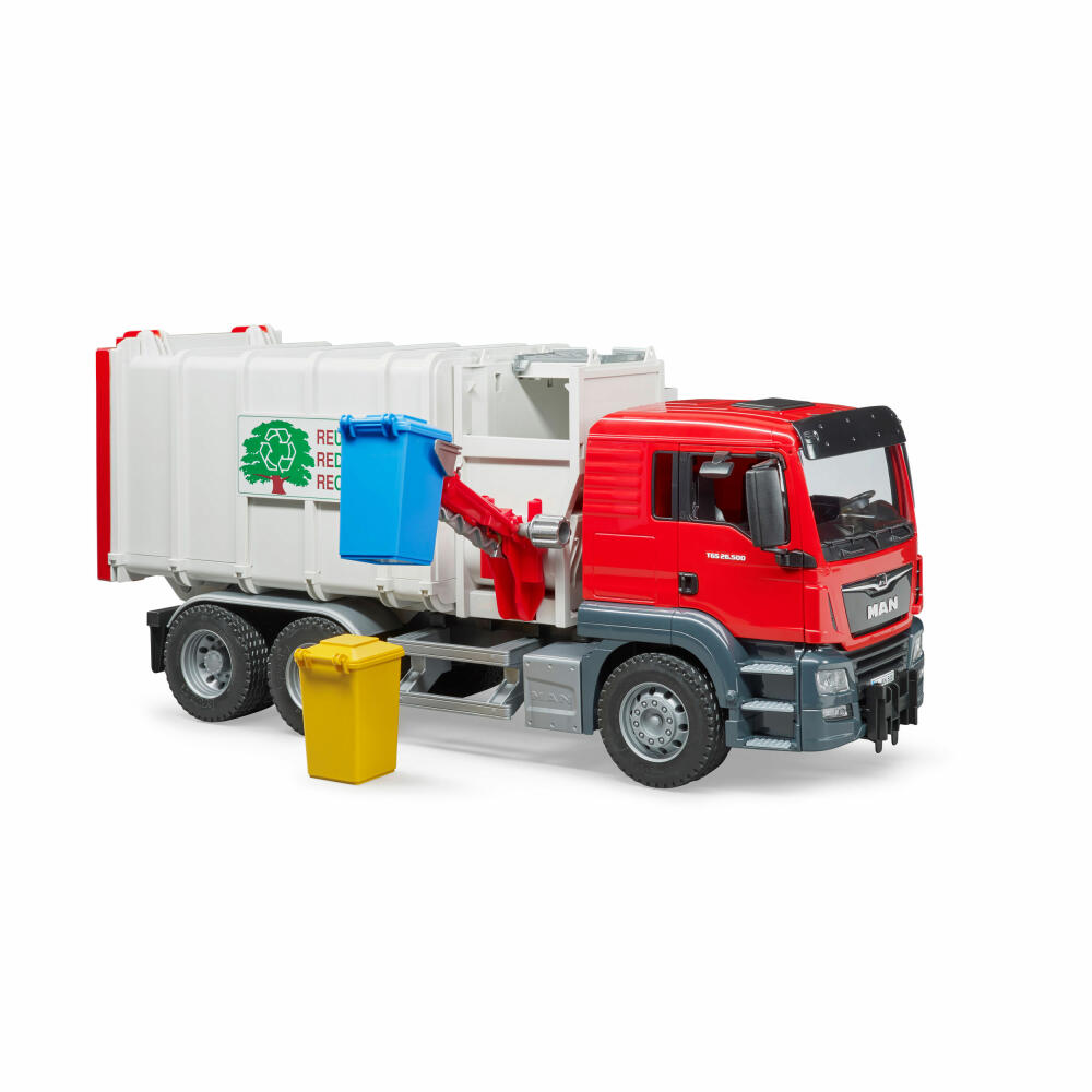 Bruder Commercial Vehicles MAN TGS Side Loader Garbage Truck, Garbage Truck, Model Vehicle, Model Vehicle, Toy, 03761