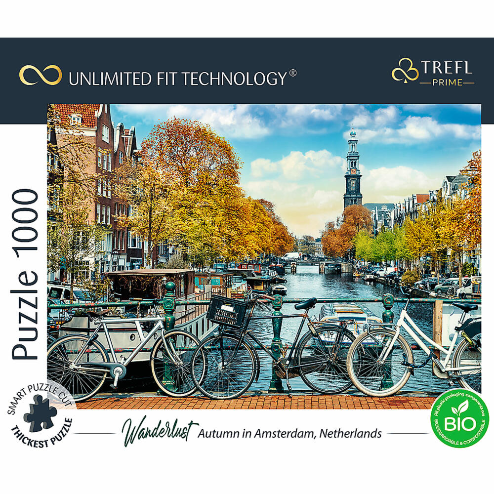 Trefl Puzzle UFT Wanderlust: Autumn in Amsterdam, 1000 pieces, 68.3 x 48 cm, 10702