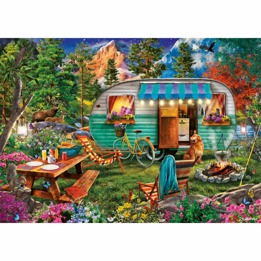 Schmidt Spiele Puzzle Camper-Romantik, Erwachsenenpuzzle, Premium, 500 Teile, 57379