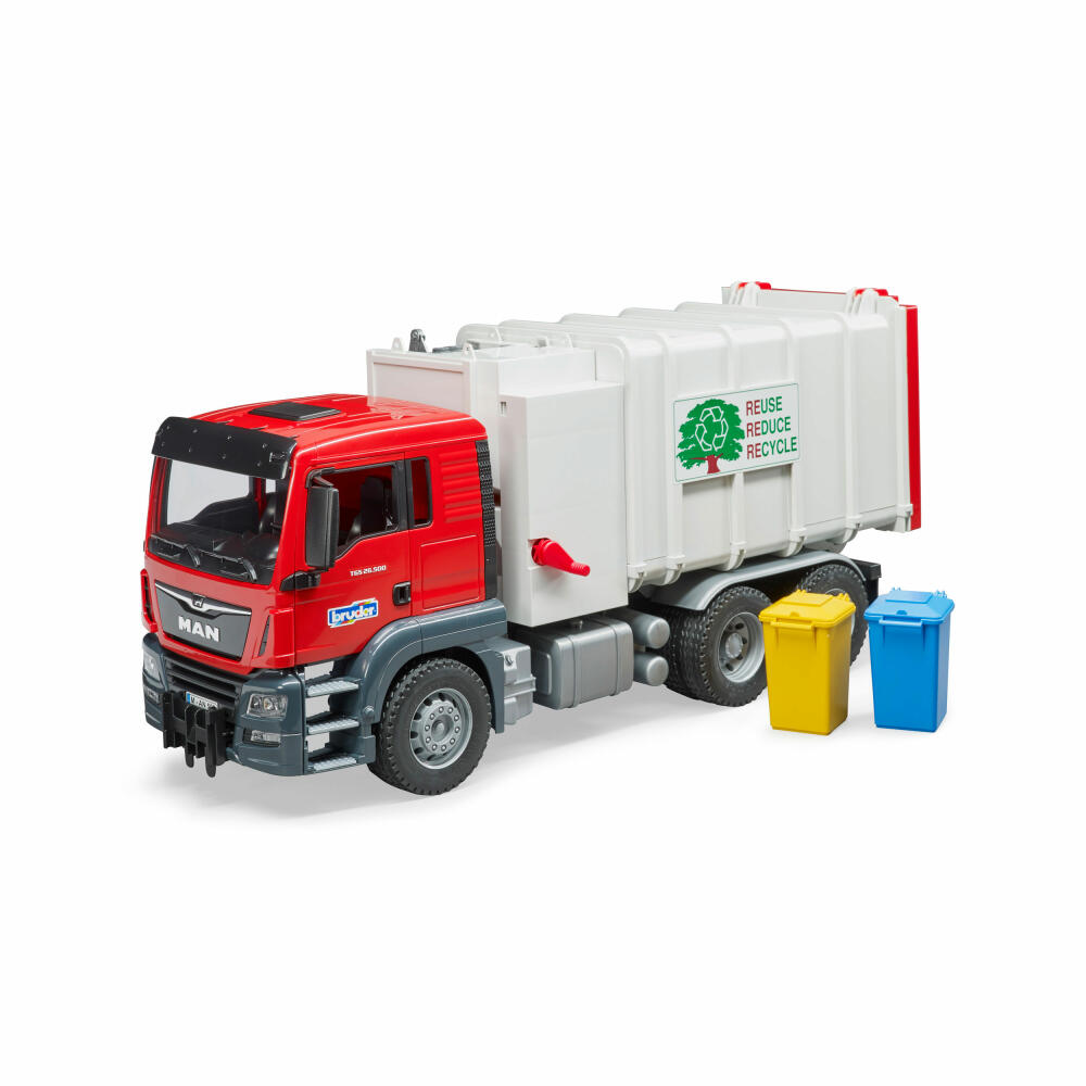 Bruder Commercial Vehicles MAN TGS Side Loader Garbage Truck, Garbage Truck, Model Vehicle, Model Vehicle, Toy, 03761