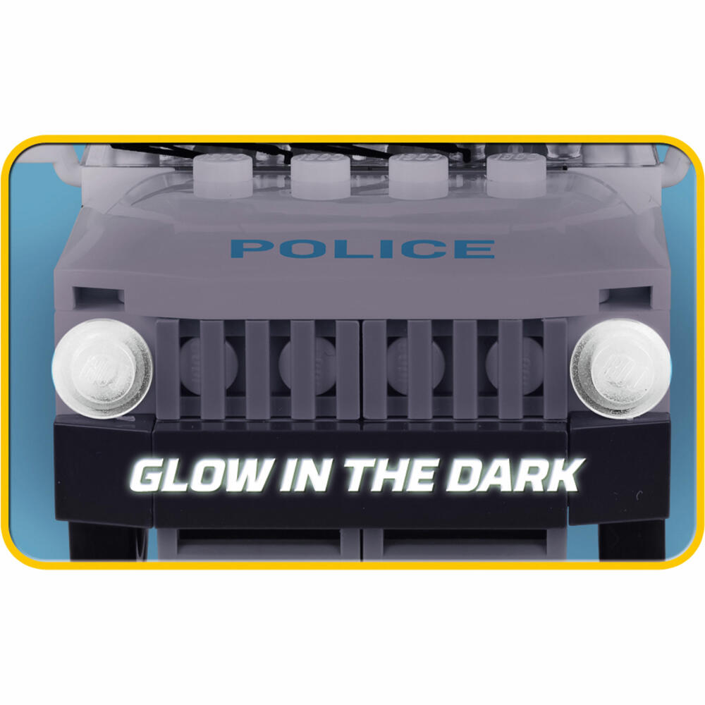 COBI Action Town Police Car, Polizeiauto, Polizist, Polizei, Fahrzeug, Spielzeug, Konstruktionsbausteine, 100 Teile, 1546