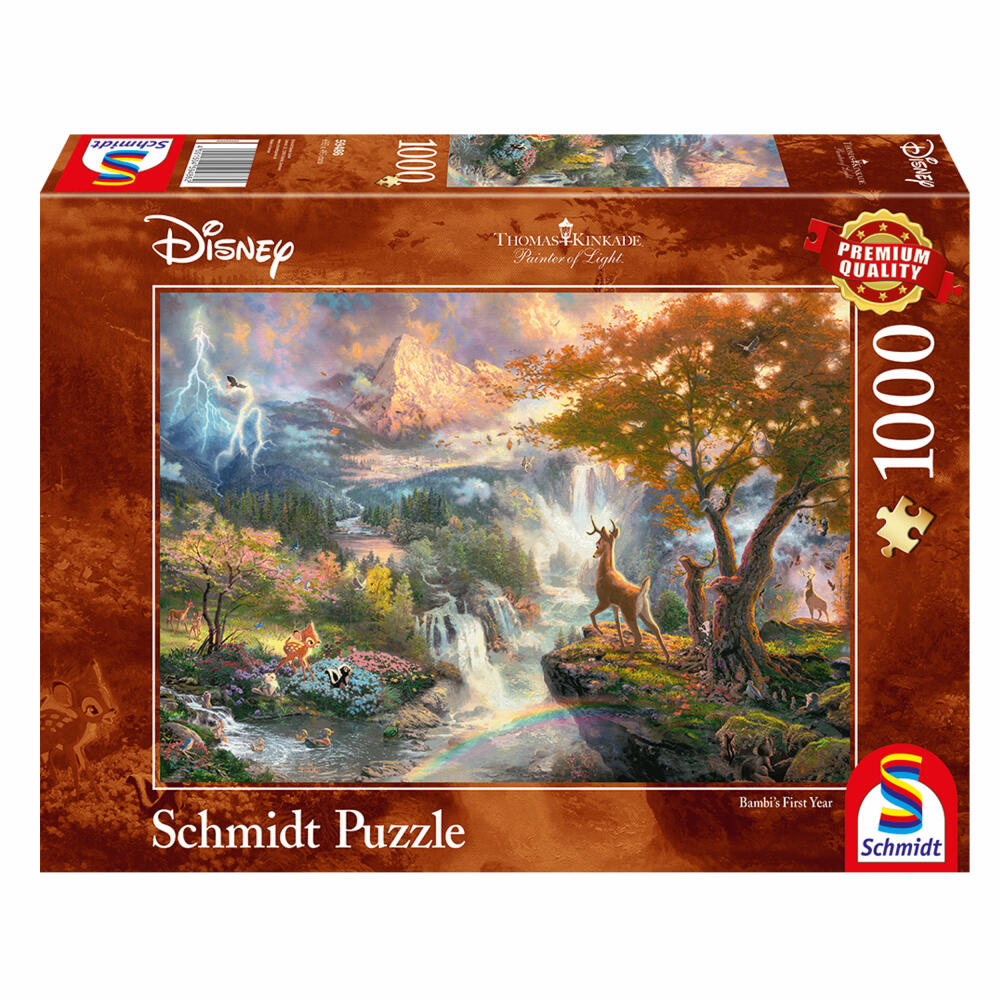 Schmidt Spiele Thomas Kinkade Disney Bambi, 1000 pieces, adult puzzle, puzzle, 59486