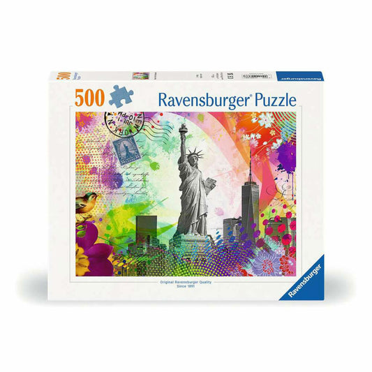 Ravensburger Puzzle Postcard from New York, Adult Puzzle, 500 Pieces, 12000368