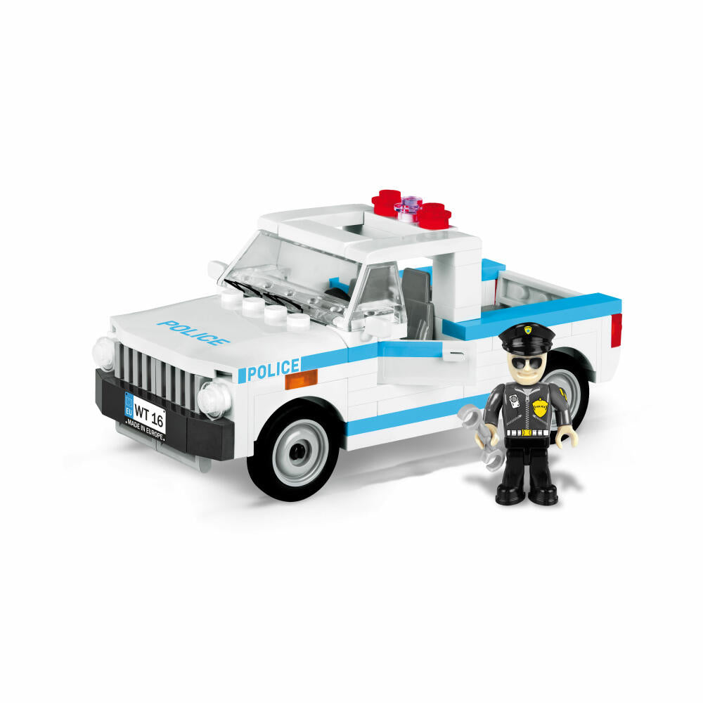 COBI Action Town Police Car, Polizeiauto, Polizist, Polizei, Fahrzeug, Spielzeug, Konstruktionsbausteine, 100 Teile, 1546