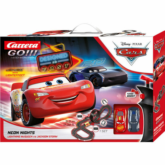 Carrera Disney Pixar Cars Neon Nights Rennbahn, Auto, Rennauto, Rennstrecke,GO Sets, 20062477