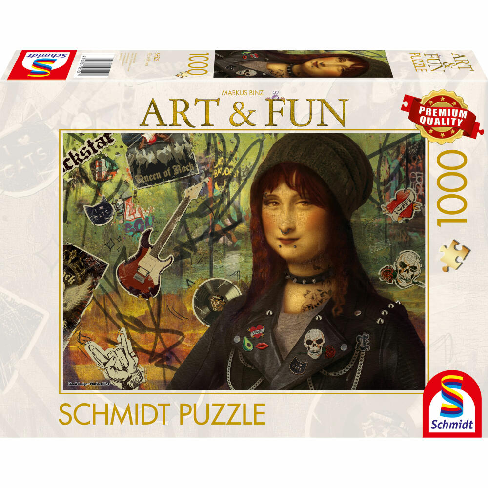 Schmidt Spiele Puzzle Mona Lisa 2024, Erwachsenenpuzzle, Markus Binz, 1000 Teile, 58529