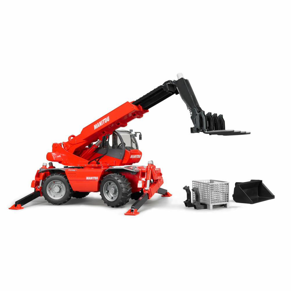 Bruder Construction Vehicles Manitou Telescopic Forklift MRT 2150, Construction Machine, Model Vehicle, Model Vehicle, Toy, 02129