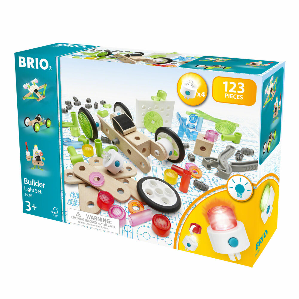 Brio Builder Light Construction Set, 120 pcs., Construction System, Construction Toy, Building, Construction, Toy, 34593