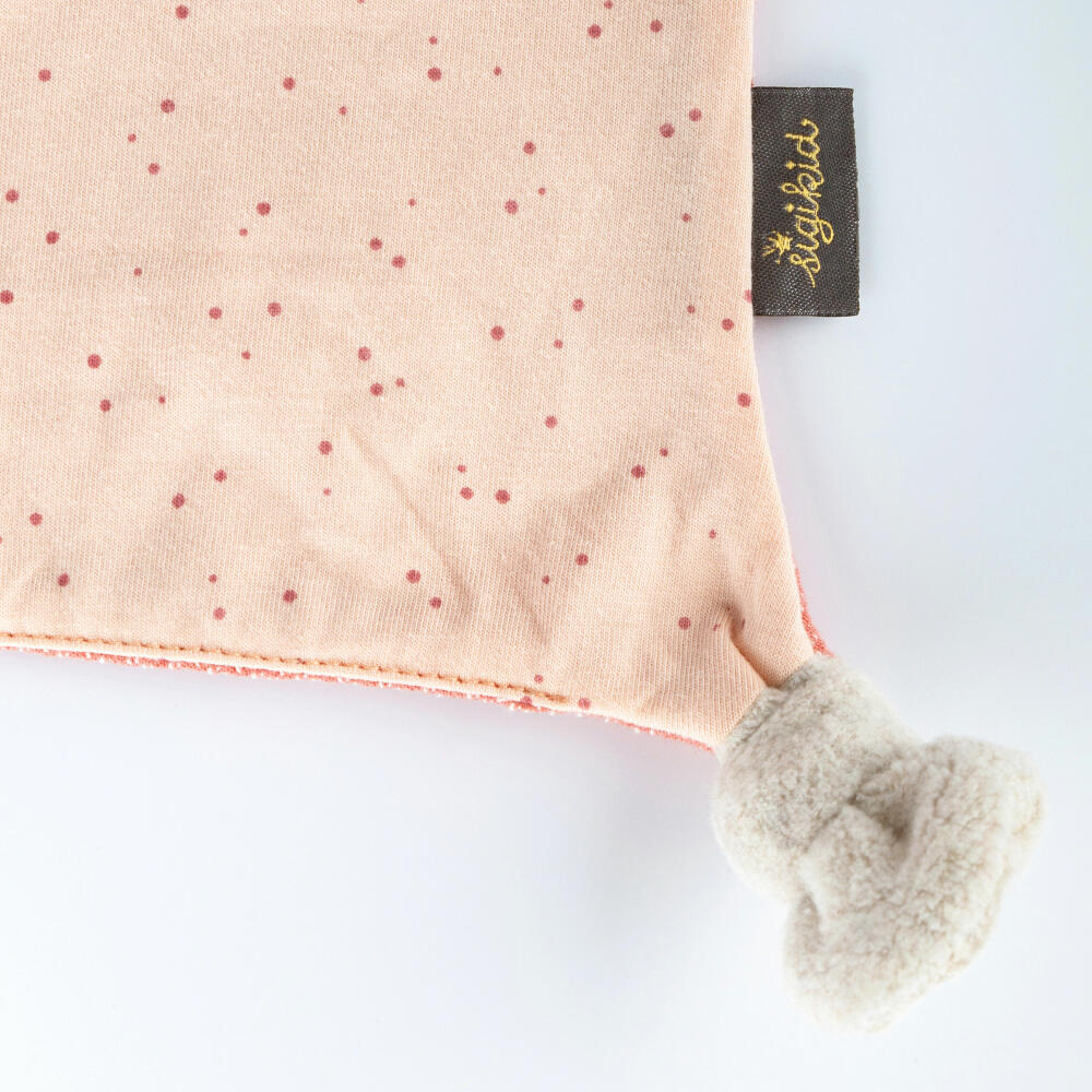 sigikid snuffle cloth rabbit vanilla, security cloth, cuddly cloth, baby cloth, cotton, pink, 39772